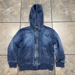 Boy’s VTG True Religion Full Zip Hooded Sweatshirt Size 5